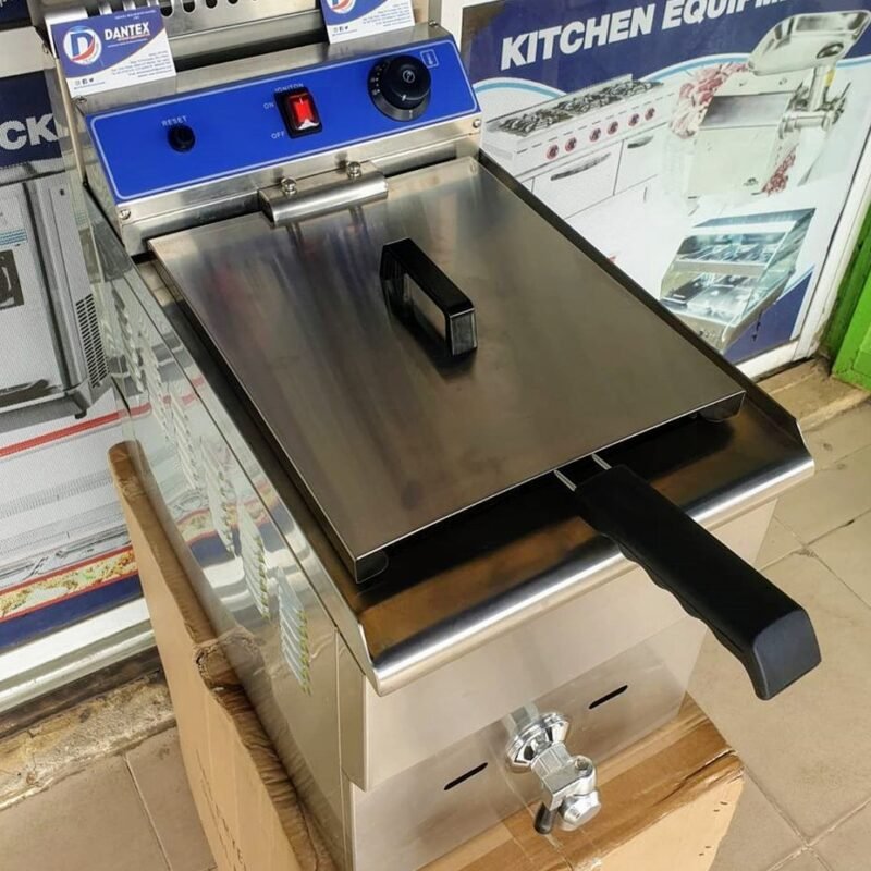 Single Basket Gas Fryer with Tap